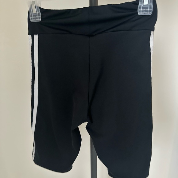 Adidas Black Leggings with White Accents - Picture 3 of 5